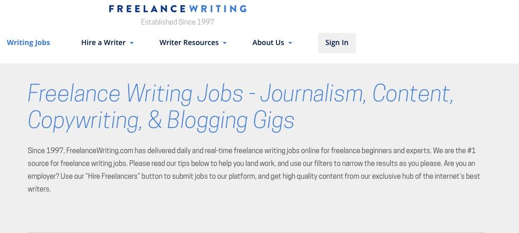 freelance writing websites